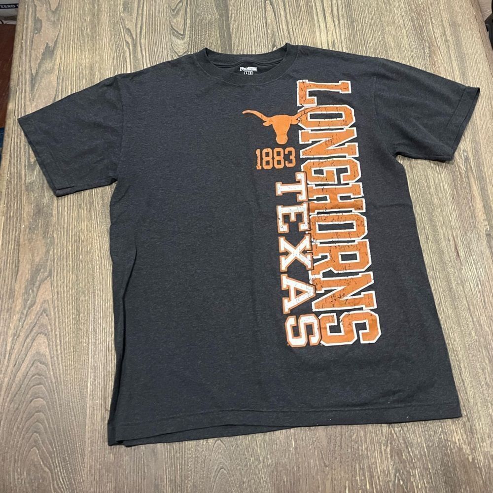 Pro Edge by Knights Apparel Mens T-Shirt Texas Longhorns 1883 Print Gray Size L
